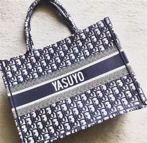 personalized Dior book tote